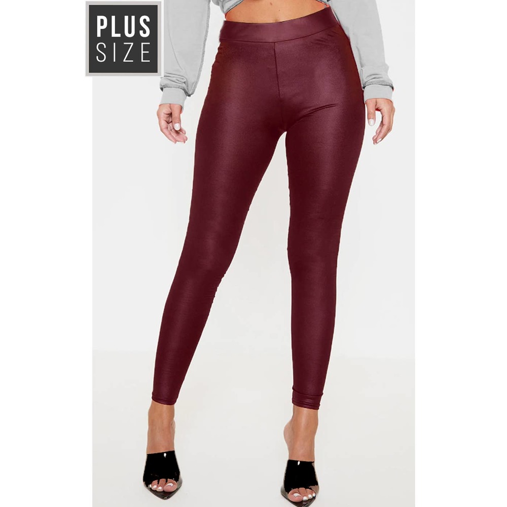 Women's Plus Faux Leather Leggings